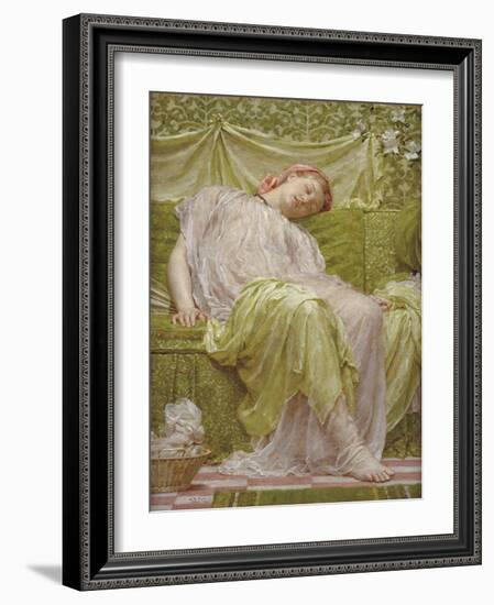 A Workbasket, 1879-Albert Joseph Moore-Framed Giclee Print