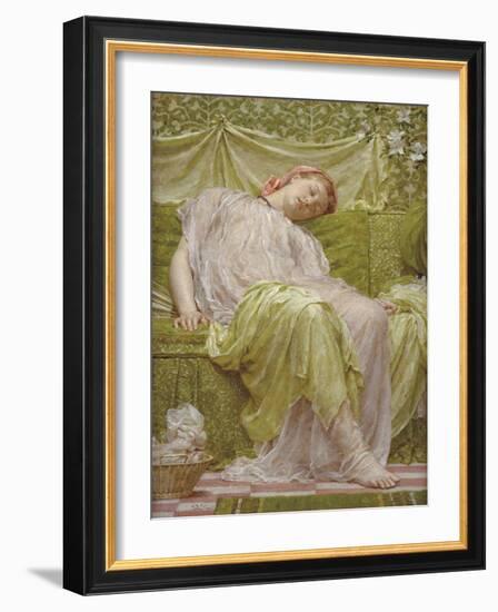 A Workbasket, 1879-Albert Joseph Moore-Framed Giclee Print