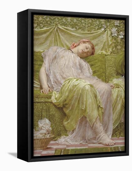 A Workbasket, 1879-Albert Joseph Moore-Framed Premier Image Canvas