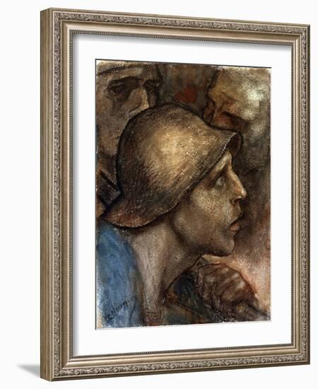 A Worker's Head, 19th or Early 20th Century-Constantin Emile Meunier-Framed Giclee Print