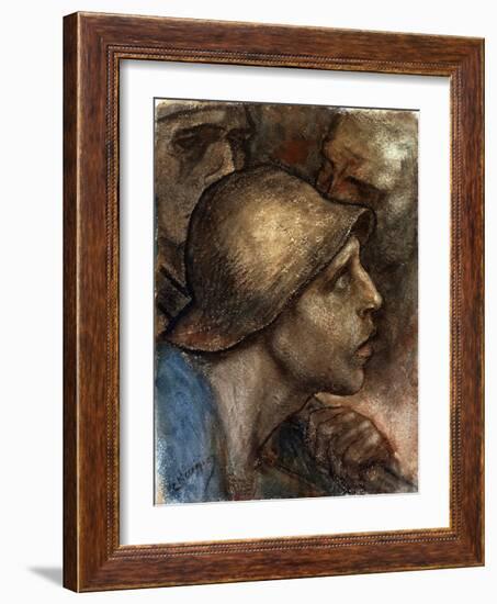 A Worker's Head, 19th or Early 20th Century-Constantin Emile Meunier-Framed Giclee Print