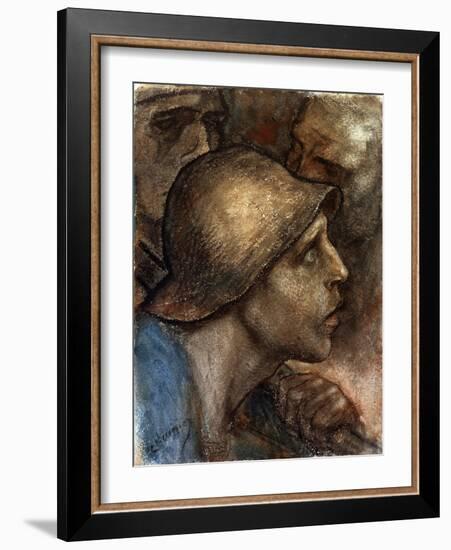 A Worker's Head, 19th or Early 20th Century-Constantin Emile Meunier-Framed Giclee Print