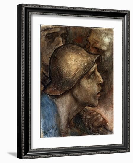 A Worker's Head, 19th or Early 20th Century-Constantin Emile Meunier-Framed Giclee Print