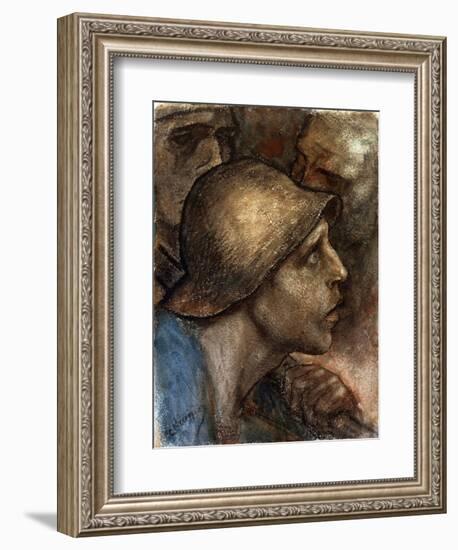 A Worker's Head, 19th or Early 20th Century-Constantin Emile Meunier-Framed Giclee Print