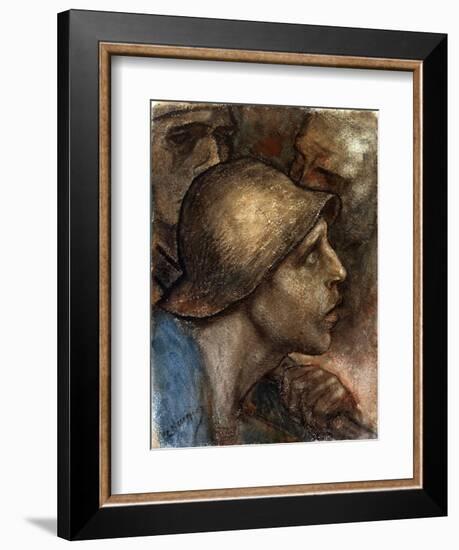 A Worker's Head, 19th or Early 20th Century-Constantin Emile Meunier-Framed Giclee Print