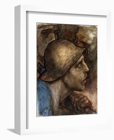 A Worker's Head, 19th or Early 20th Century-Constantin Emile Meunier-Framed Giclee Print