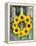 A Wreath of Sunflowers Hanging on a Fence-Alena Hrbkova-Framed Premier Image Canvas