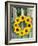 A Wreath of Sunflowers Hanging on a Fence-Alena Hrbkova-Framed Photographic Print