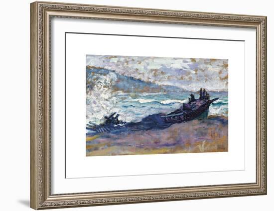 A Wrecked Boat on a Beach (L’Épave)-Henri Edmond Cross-Framed Premium Giclee Print