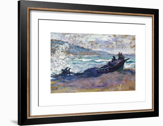 A Wrecked Boat on a Beach (L’Épave)-Henri Edmond Cross-Framed Premium Giclee Print