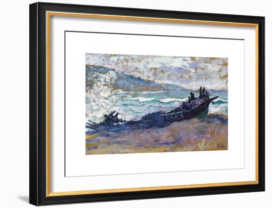 A Wrecked Boat on a Beach (L’Épave)-Henri Edmond Cross-Framed Premium Giclee Print