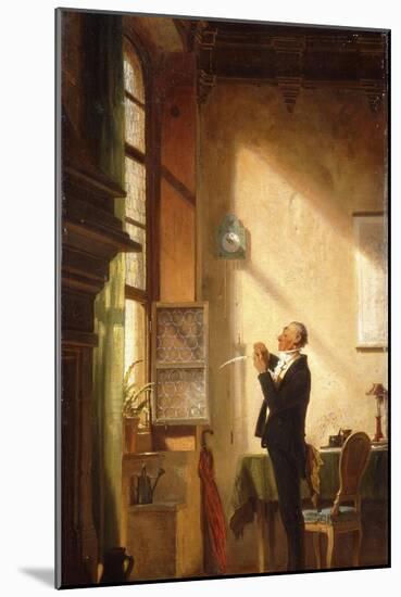 A Writer Sharpening His Quill; Der Schreiber, Eine Feder Schneidend-Carl Spitzweg-Mounted Giclee Print