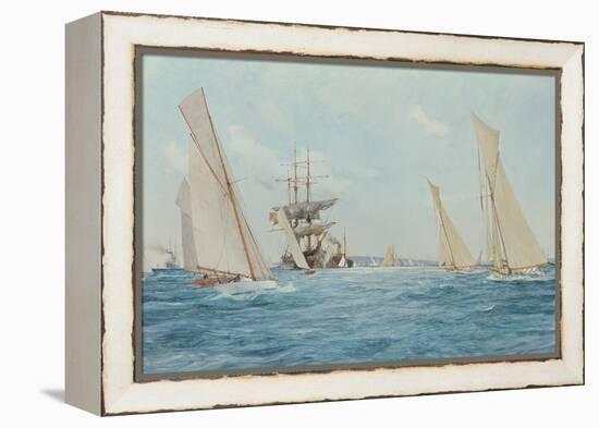 A Yacht Race-Charles Edward Dixon-Framed Premier Image Canvas