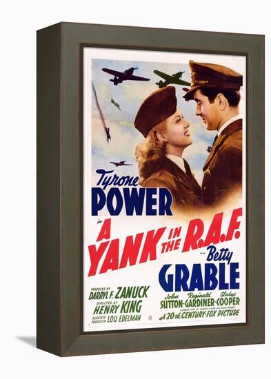 A Yank in the R.A.F., L-R: Betty Grable, Tyrone Power, 1941-null-Framed Stretched Canvas