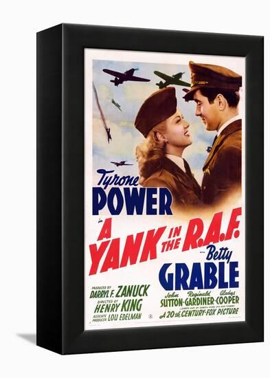 A Yank in the R.A.F., L-R: Betty Grable, Tyrone Power, 1941-null-Framed Stretched Canvas