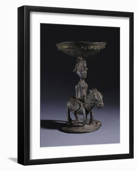 A Yoruba Bronze Ritual Vessel, Probably for Ifa Divination, 18th Century-null-Framed Giclee Print