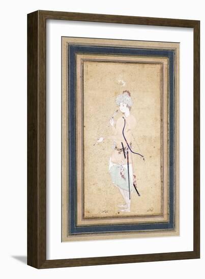 A Young Archer, C. 1580-Muhammadi Musawwir-Framed Giclee Print