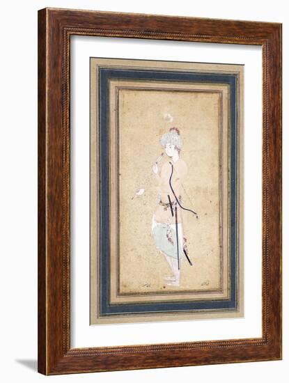 A Young Archer, C. 1580-Muhammadi Musawwir-Framed Giclee Print