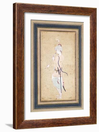 A Young Archer, C. 1580-Muhammadi Musawwir-Framed Premium Giclee Print