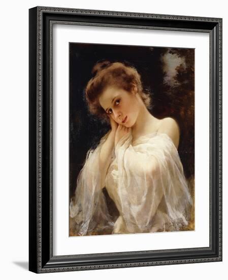 A Young Beauty, 1902 (Oil on Canvas)-Louis de Schryver-Framed Giclee Print