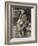 A Young Boy, Poses for His Photograph with His Pet Old English Sheepdog-null-Framed Photographic Print