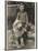 A Young Boy, Poses for His Photograph with His Pet Old English Sheepdog-null-Mounted Photographic Print