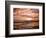 A Young Boy Takes an Early Morning Jog as the Sun Rises Along China Beach-null-Framed Photographic Print