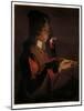 A young boy with a pipe, blowing on a firebrand-Georges De La Tour-Mounted Giclee Print