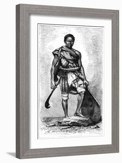 A Young Dahomian, Guinea, C1870s-E Ronjat-Framed Giclee Print