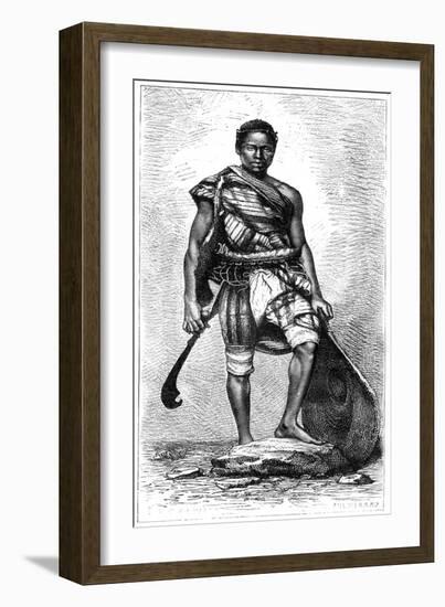 A Young Dahomian, Guinea, C1870s-E Ronjat-Framed Giclee Print