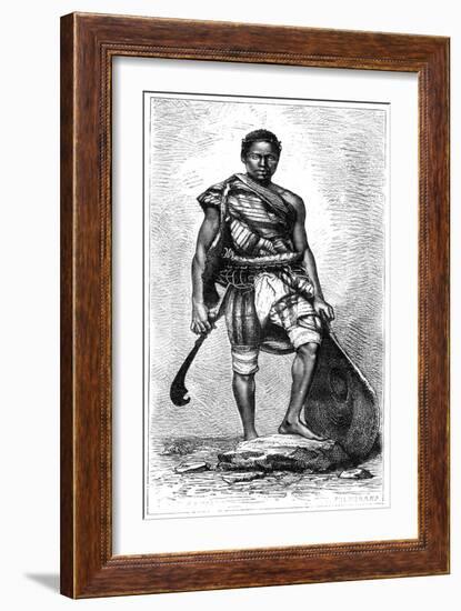 A Young Dahomian, Guinea, C1870s-E Ronjat-Framed Giclee Print