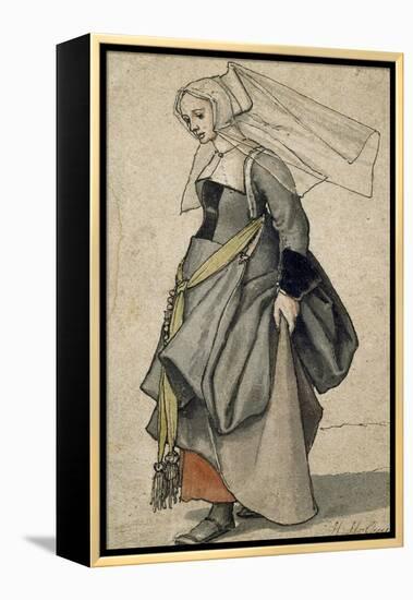 A Young English Woman, 16th Century-Hans Holbein the Younger-Framed Premier Image Canvas