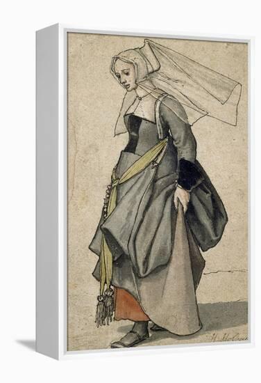 A Young English Woman, 16th Century-Hans Holbein the Younger-Framed Premier Image Canvas