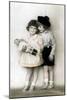 A Young Girl and Boy, Early 20th Century-null-Mounted Giclee Print