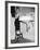 A Young Girl Brushes Her Teeth at the Sink, Ca. 1955-null-Framed Photographic Print