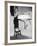 A Young Girl Brushes Her Teeth at the Sink, Ca. 1955-null-Framed Photographic Print