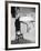 A Young Girl Brushes Her Teeth at the Sink, Ca. 1955-null-Framed Photographic Print