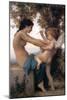 A Young Girl Defending Herself Against Eros-William Adolphe Bouguereau-Mounted Art Print