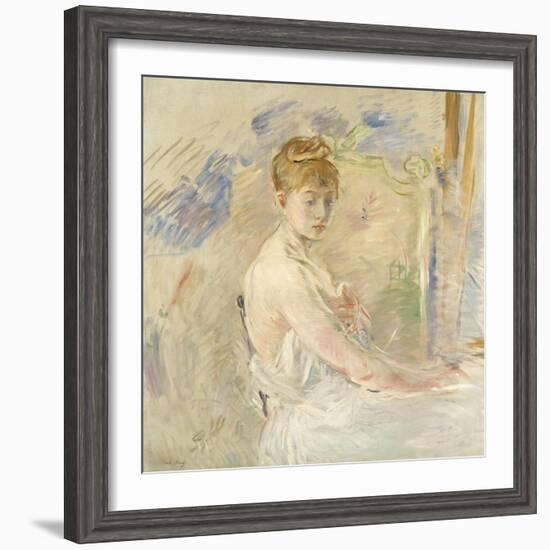 A Young Girl from the East (Mlle. Euphrasie)-Berthe Morisot-Framed Giclee Print