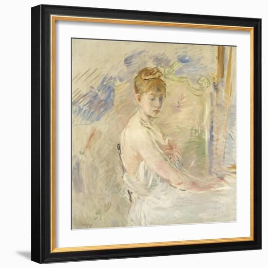 A Young Girl from the East (Mlle. Euphrasie)-Berthe Morisot-Framed Giclee Print