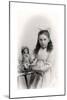 A Young Girl Holding a Doll, 20th Century-null-Mounted Giclee Print