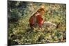 A Young Girl in a Flower Garden-Evert Pieters-Mounted Giclee Print
