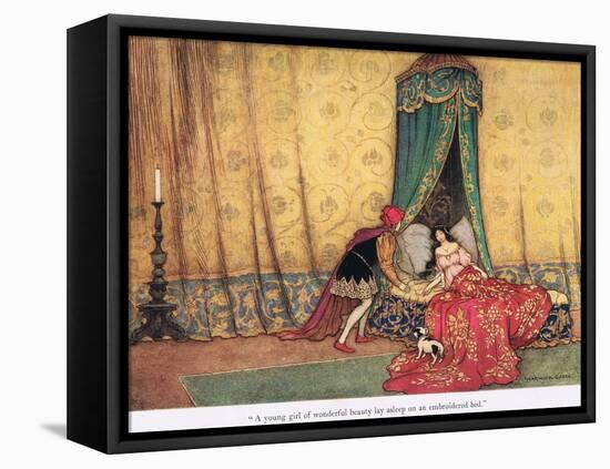 A Young Girl of Wonderous Beauty-Warwick Goble-Framed Premier Image Canvas