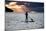 A Young Girl on a Stand Up Paddle Board on Baleia Beach at Sunset-Alex Saberi-Mounted Photographic Print