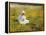 A Young Girl Picking Flowers-Marianne Stokes-Framed Premier Image Canvas