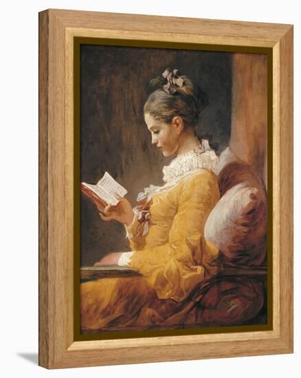 A Young Girl Reading-Jean-Honoré Fragonard-Framed Stretched Canvas