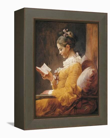 A Young Girl Reading-Jean-Honoré Fragonard-Framed Stretched Canvas