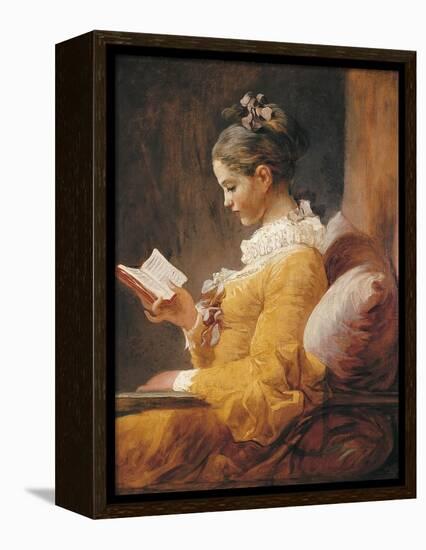 A Young Girl Reading-Jean-Honoré Fragonard-Framed Stretched Canvas