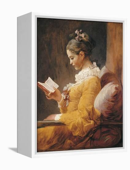 A Young Girl Reading-Jean-Honoré Fragonard-Framed Stretched Canvas
