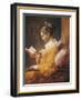 A Young Girl Reading-Jean-Honoré Fragonard-Framed Art Print
